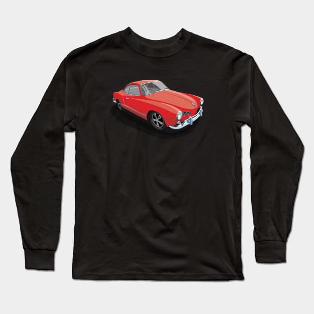 karmann ghia in red Long Sleeve T-Shirt by candcretro